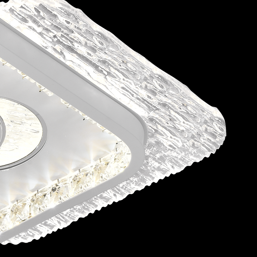 PERU LED Πολυέλαιος 39W, 2 τετράγωνα, Κρύο/Ζεστό/Ουδέτερο φως, Μαύρο