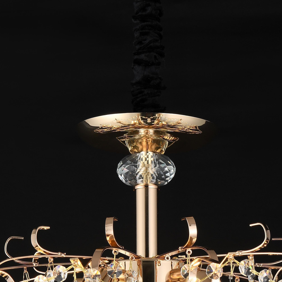 Crystal Chandelier CC9323/5FGD, 5x E14, Διάμετρος 49cm, Χρυσός