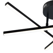 LED LED Masha με τηλεχειριστήριο 80W, ακρυλικό και μέταλλο, μαύρο