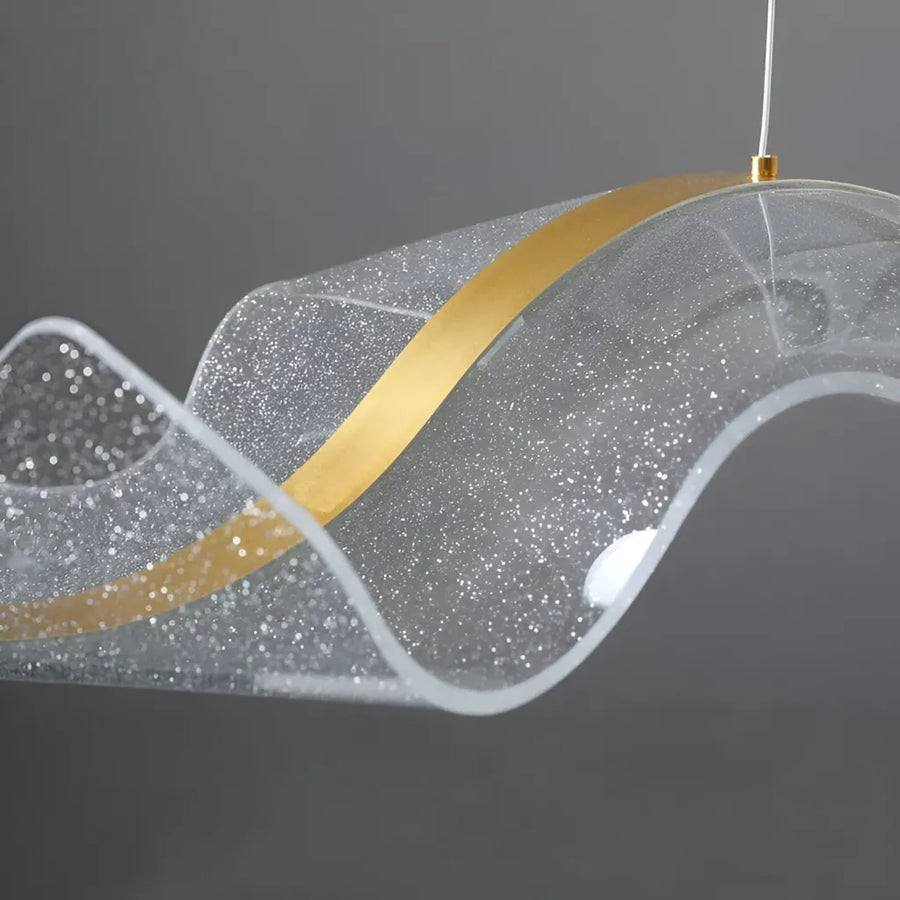 Κρεμαστός πολυέλαιος LED AMI 80W, Γραμμικό, Κρύο/Ζεστό/Ουδέτερο φως, Χρυσό, Ρυθμιζόμενο ύψος