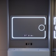 Mirror LED ορθογώνιο 110x75cm Eclat Motionglow Marcello Distamling System & Thermometer of Cosmetics Dimable