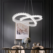 Lulus LED Prism Luminis, Crystal and Metal, 4 κύκλοι, Dimable, ρυθμιζόμενο ύψος, κρύο/ζεστό/ουδέτερο φως, πολυτελές φωτισμό