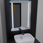 Mirror LED ορθογώνιο 50x70cm διπλό φως βασική πινελιά