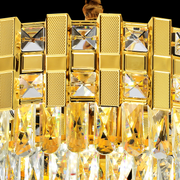 Crystal Chandelier BRAN Mango 8xE14, Διάμετρος 60cm, Γυαλιστερό Χρυσό, Ρυθμιζόμενο Ύψος