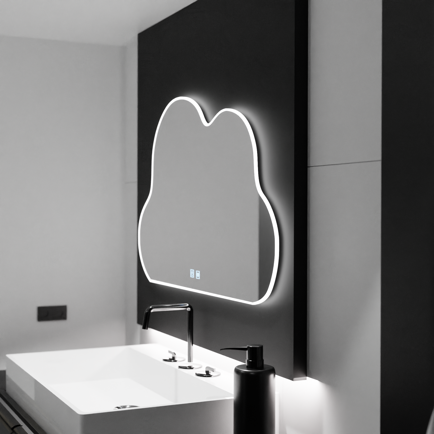 LED καθρέφτη Nor 60x40cm Nuvola Touch System Dimable