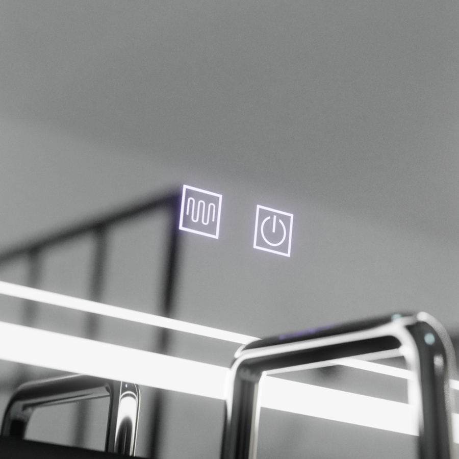 Mirror LED ορθογώνιο σύστημα 50x70cm Touch Koven Koven Disabling System