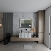 LED Mirror Sensor Motionglow Francesca 80x60 CM Cold Light/Cold/Neutra Dimable System Ρολόι Μάρκα Marcello Funghhi Συλλογή