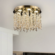 Crystal LED Chandelier LLC213/400GD Στρογγυλός, 22W, Κρύο/Ζεστό/Ουδέτερο φως, Κρύσταλλο, Χρυσό