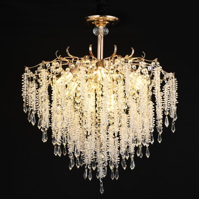 Crystal Chandelier CC9323/8FGD, 8x E14, Διάμετρος 60cm, Χρυσός