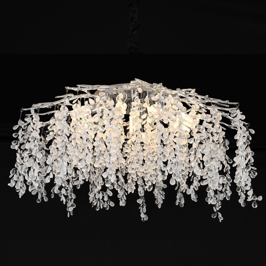 Crystal Chandelier CC8080/D800CH, 9x E14, Διάμετρος 49cm, Χρώμιο