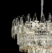 Πολυέλαιος Crystal Windsor Elegance 6x E14, διάμετρος 49cm, γυαλιστερό χρυσό, ρυθμιζόμενο ύψος