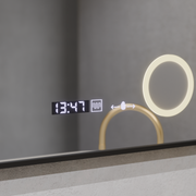 LED Mirror Sensor Motionglow Francesca 80x60 CM Cold Light/Cold/Neutra Dimable System Ρολόι Μάρκα Marcello Funghhi Συλλογή