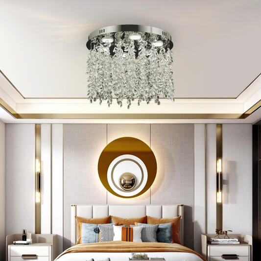 Crystal LED Chandelier LLC210/400CH Στρογγυλός, 22W, Κρύο/Ζεστό/Ουδέτερο φως, Κρύσταλλο, Γυαλιστερό χρώμιο