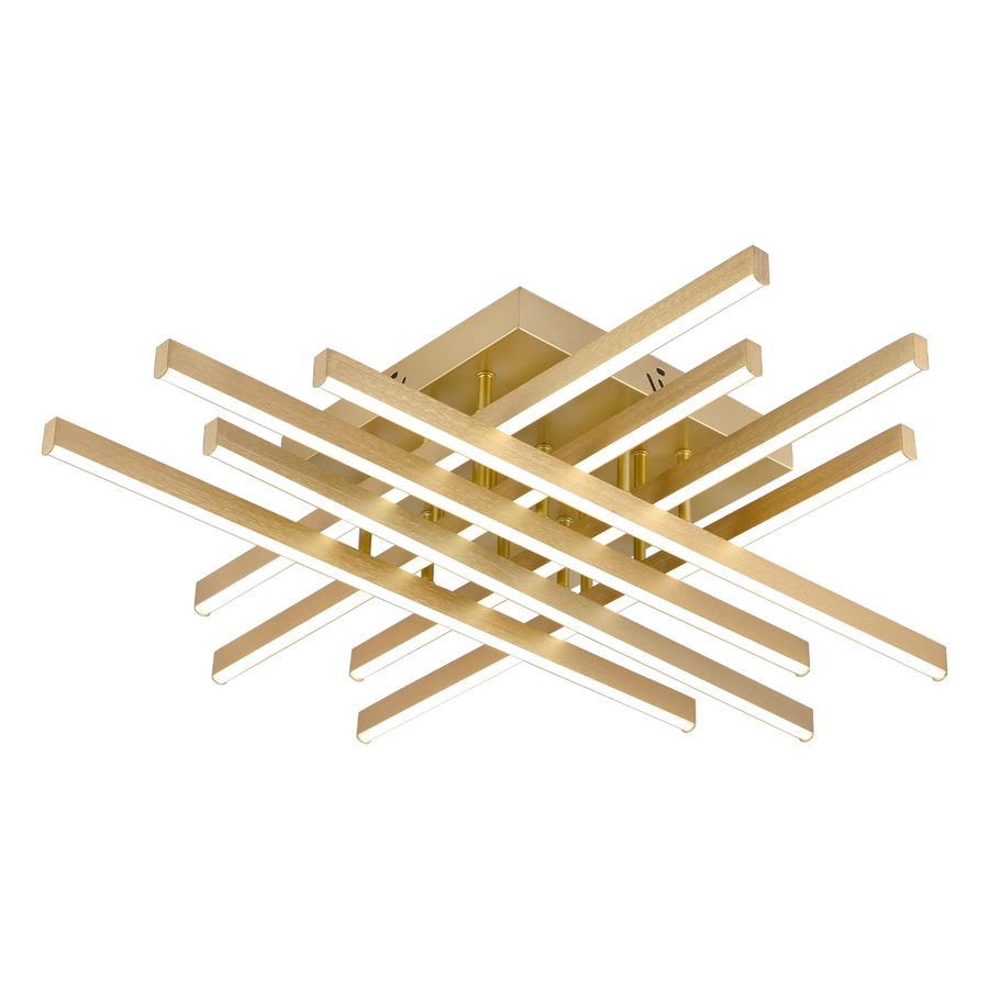 Πολυέλαιος LED με Τηλεχειριστήριο LINEX, 109W, Light 3000K/4000K/6000K, Dimmable, Gold