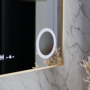 LED Mirror Sensor Motionglow Francesca 80x60 CM Cold Light/Cold/Neutra Dimable System Ρολόι Μάρκα Marcello Funghhi Συλλογή