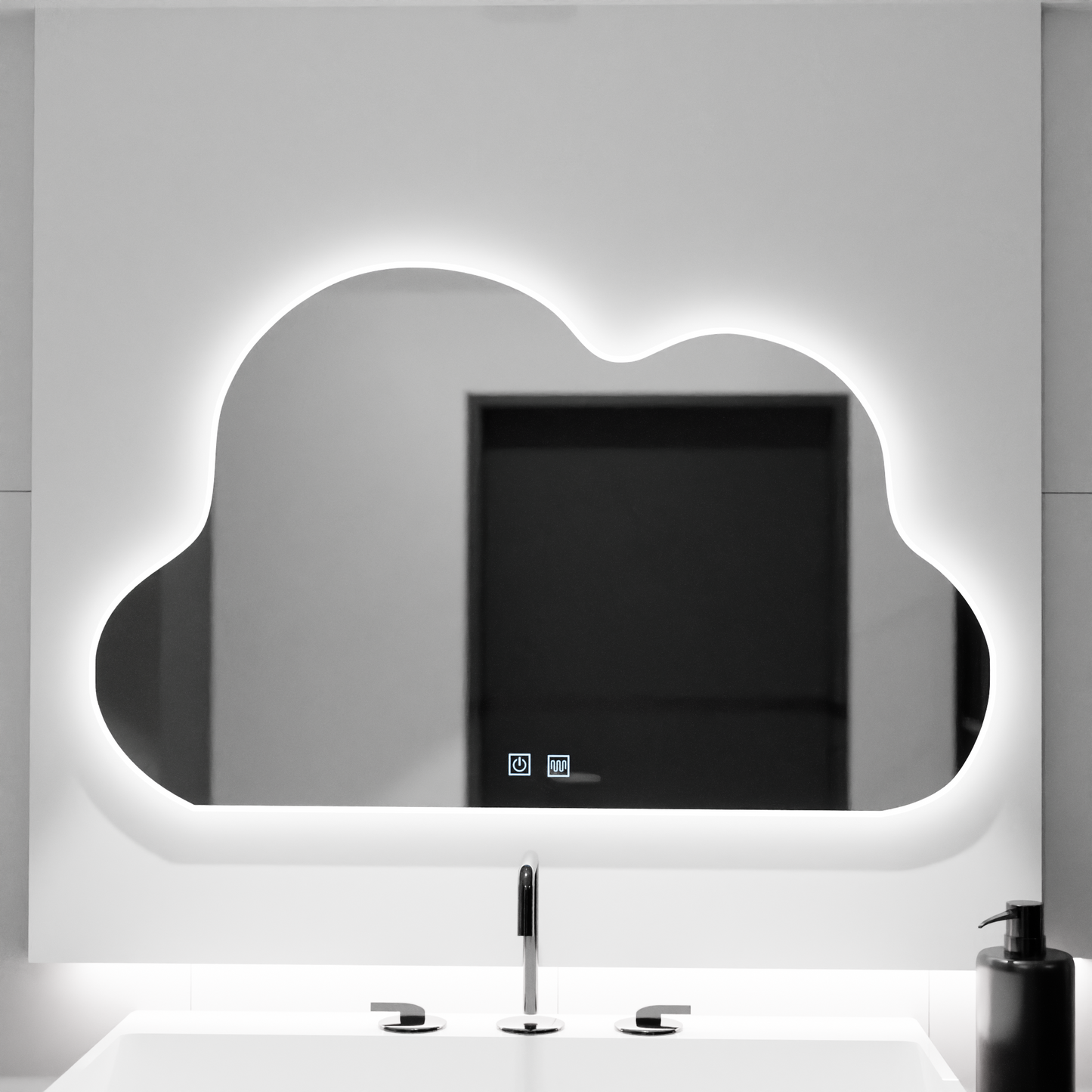 LED καθρέφτη Nor 60x40cm Nuvola Touch System Dimable