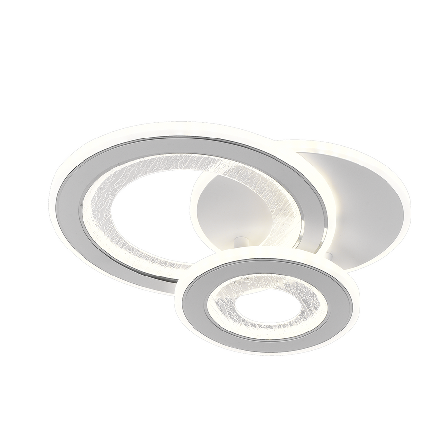 ΤΕΤΡΑΓΩΝΟΣ LED Πολυέλαιος 36W, 3 Κύκλοι, Κρύο/Ζεστό/Ουδέτερο φως, Λευκό