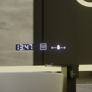 Mirror LED ορθογώνιο 75x90cm Eclat Motionglow Marcello Distantling System & Thermometer of Cosmetics Dimable
