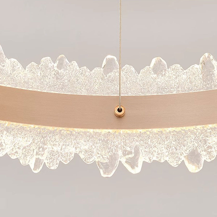 Κρεμαστός πολυέλαιος LED με Τηλεχειριστήριο FOSCO Duo 126W, Κρύο/Ζεστό/Ουδέτερο φως, Ρυθμιζόμενο, Ρυθμιζόμενο ύψος, Χρυσό