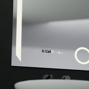 Mirror LED ορθογώνια 60x80cm ακριβεία Motionglow Marcello System Disability & Thermometer of the Caimimic Glass