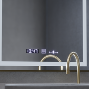 Mirror LED ορθογώνιο 60x80cm Verite Royale Gold Motionglow Marcello Dimable Clock Disrosting System