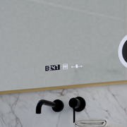 LED Mirror Sensor Motionglow Francesca 80x60 CM Cold Light/Cold/Neutra Dimable System Ρολόι Μάρκα Marcello Funghhi Συλλογή