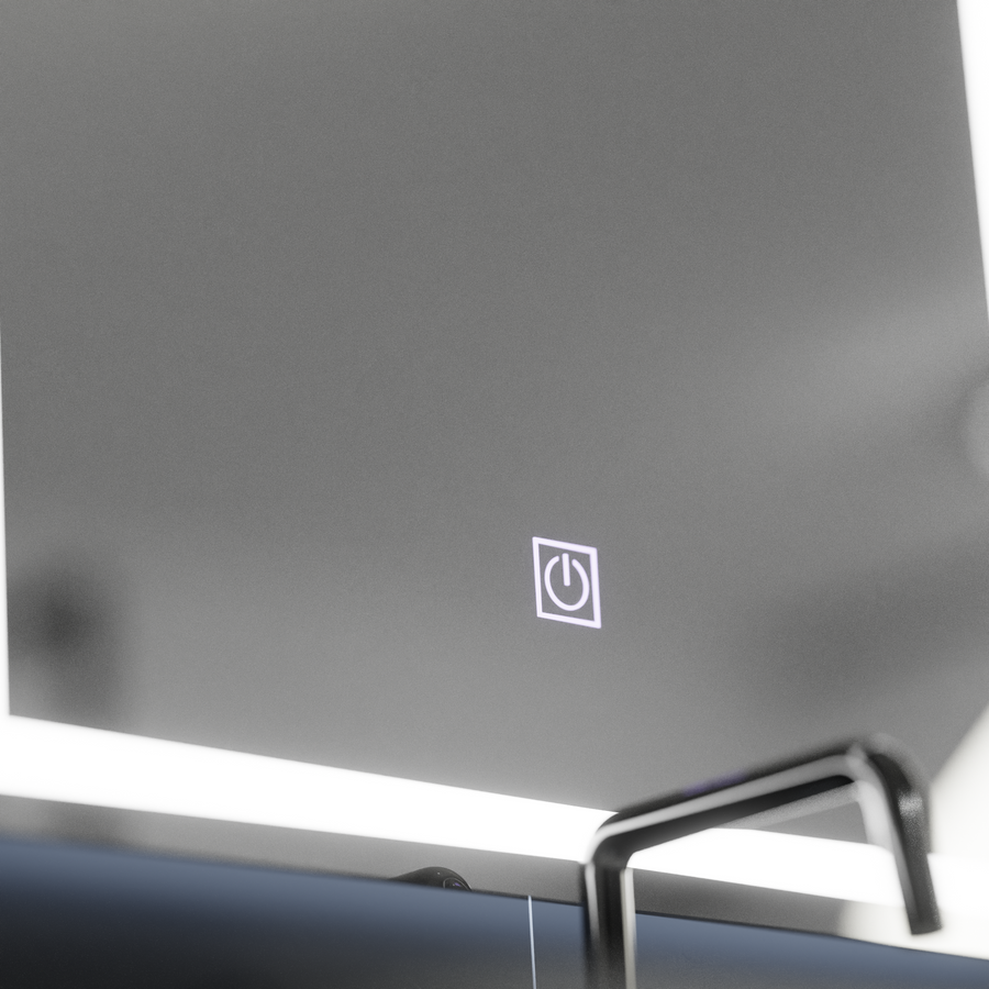 Ορθογώνιος καθρέφτης LED, 60x80cm, ΠΛΑΙΣΙΟ Basic Touch