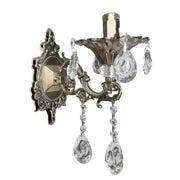 Φωτιστικό τοίχου SANSSOUCI Picollo Crystal, 1xE14, Antique Brass
