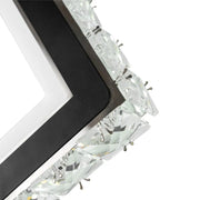 Εφαρμόστε Terrano LED με κρυστάλλους, τετράγωνο, 24W, κρύο/ζεστό/ουδέτερο φως, μαύρο & ανοξείδωτο