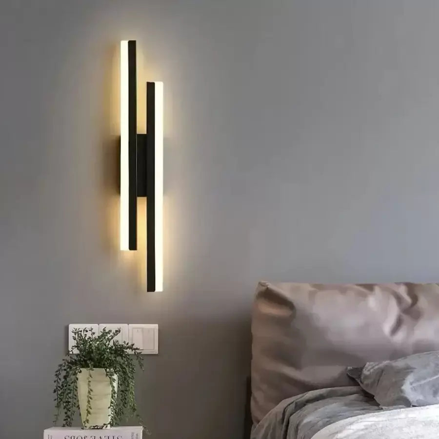 Εφαρμογή LED Lyra, 18W, ακρυλικό, μαύρο και άσπρο