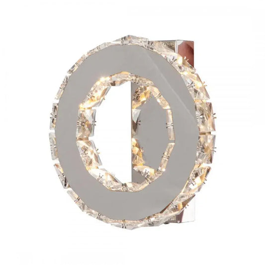 Κρυστάλλινος πολυέλαιος LED MAJORA 8W, Διάμετρος 20cm, Κρύο/Ζεστό/Ουδέτερο φως, Γυαλιστερό χρώμιο