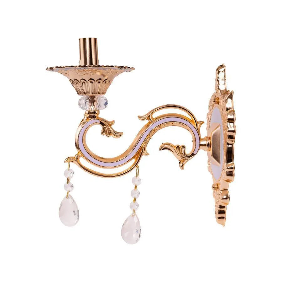 Εφαρμόστε τον Nicholas, 1*E14, Lilac με χρυσό, μέταλλο και κρύσταλλο