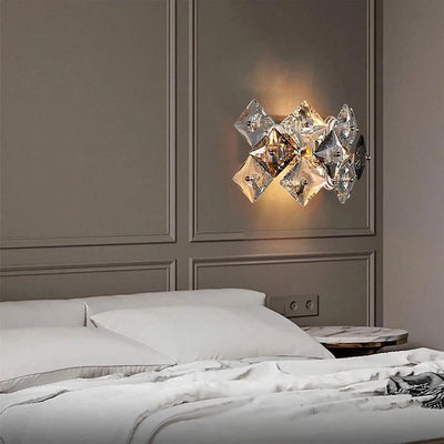 Εφαρμόστε Zarina 2*E14, Metal and Crystal, Golden