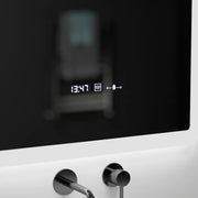 Ορθογώνιος καθρέφτης LED, 60x80cm, αισθητήρας Pugliesi MotionGlow Marcello, Σύστημα αποθαμβώματος, Ρολόι & Θερμόμετρο, Ρυθμιζόμενο