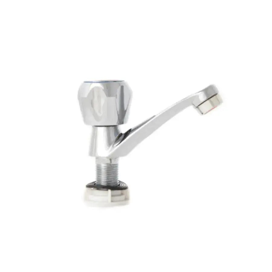 Βρύση μπάνιου με τοποθέτηση νεροχύτη, κρύο νερό, μονή λαβή, γυαλιστερό χρώμιο