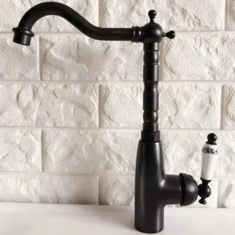 Μπαταρία κουζίνας, υγειονομικό ορείχαλκο, μαύρο, OD/2051