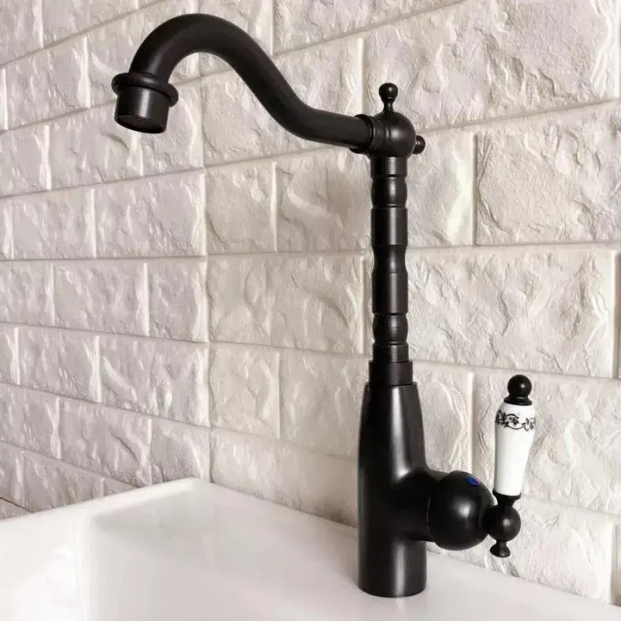 Μπαταρία κουζίνας, υγειονομικό ορείχαλκο, μαύρο, OD/2051