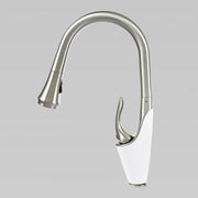 Μπαταρία κουζίνας με εκχυλίσιμο ντους, υγειονομικό ορείχαλκο, Chrome, W054