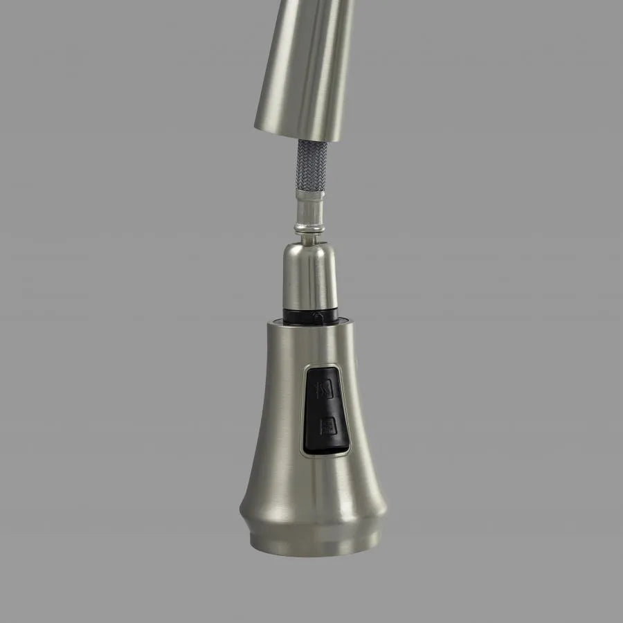 Μπαταρία κουζίνας με εκχυλίσιμο ντους, υγειονομικό ορείχαλκο, Chrome, W054