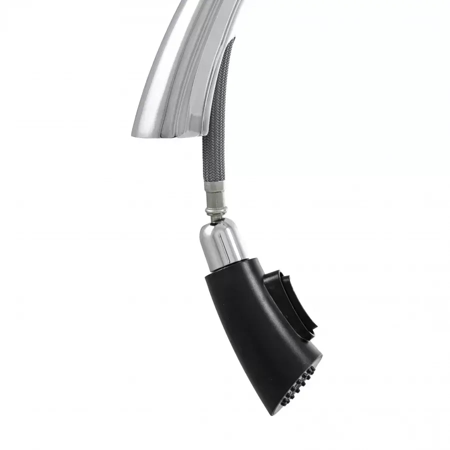 Μπαταρία κουζίνας με εκχυλίσιμο ντους, υγειονομικό ορείχαλκο, Chrome, W059