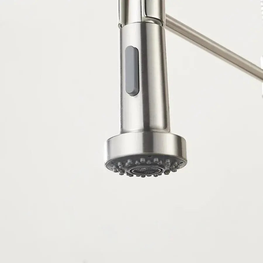 Μπαταρία κουζίνας με εκχυλίσιμο ντους, ανοξείδωτο χάλυβα και ορείχαλκο, yd/101