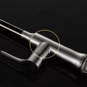 Κουζίνα μπαταρίας με εκχυλίσιμο ντους, ανοξείδωτο χάλυβα 304, σατέν, CF023