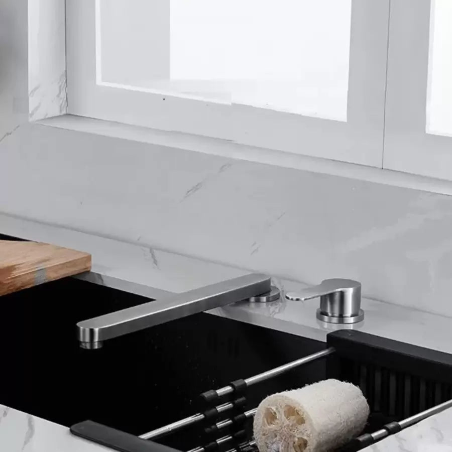 Μπαταρία κουζίνας Premium, βουρτσισμένο ανοξείδωτο χάλυβα, εσοχή YSQ/107