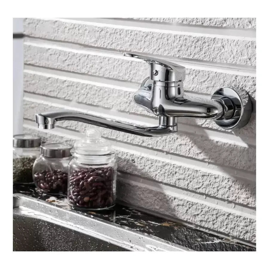 Μπαταρία κουζίνας με περιστροφικό σωλήνα, κράμα, Chrome, PM025