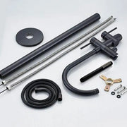 Μπαταρία δαπέδου με στρογγυλό πλαίσιο, υγειονομικό ορείχαλκο, μαύρο, CF2033