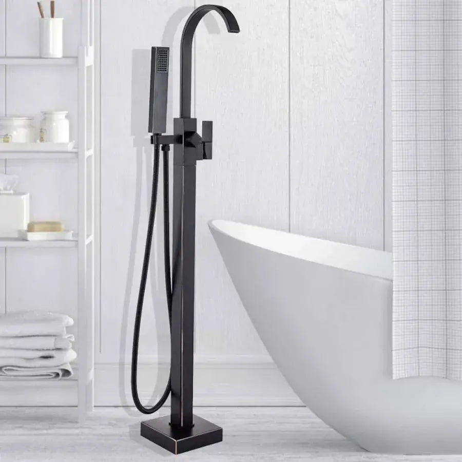 Μπαταρία δαπέδου με τετράγωνο πλαίσιο, υγιεινό ορείχαλκο, μαύρο, CF2036