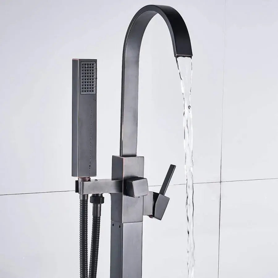 Μπαταρία δαπέδου με τετράγωνο πλαίσιο, υγιεινό ορείχαλκο, μαύρο, CF2036