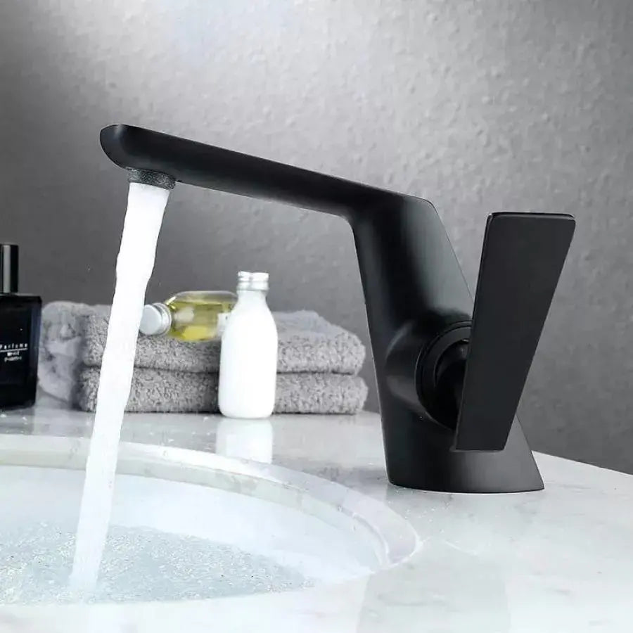 Μπαταρία Washbasin, υγιεινό ορείχαλκο, μαύρο, 6727h