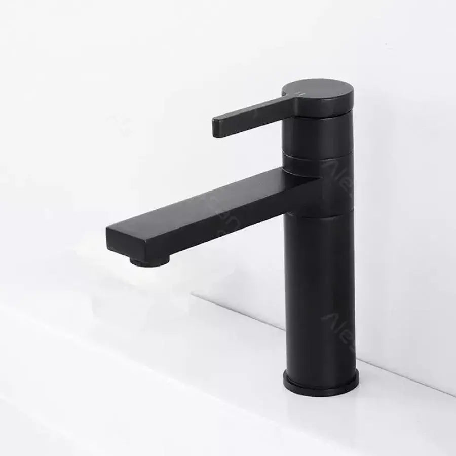 Μπαταρία Washbasin, υγιεινό ορείχαλκο, μαύρο, 7207h