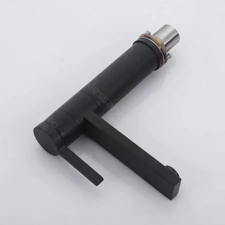 Μπαταρία Washbasin, υγιεινό ορείχαλκο, μαύρο, 7207h